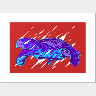 Turtle abstract illustration Posters and Art